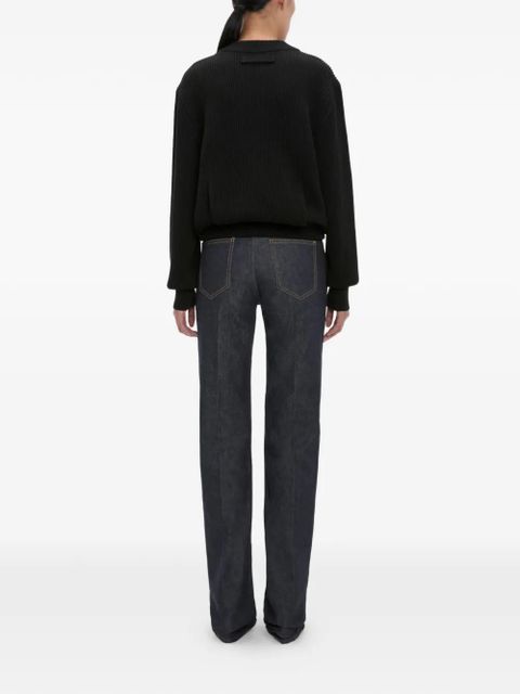 Victoria Beckham relaxed-fit ribbed-knit sweater - Black