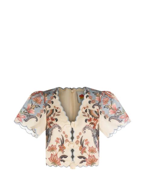 FARM Rio floral blouse - Neutrals - zdjęcie produktu nr 2