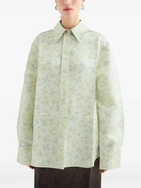 Jil Sander floral-print shirt - Green