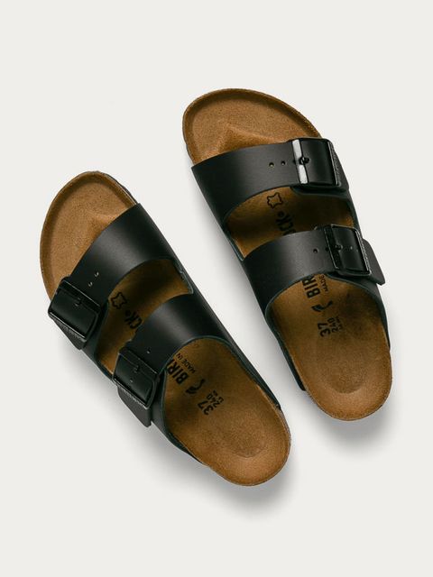 Birkenstock klapki skórzane Arizona kolor czarny 51193 - zdjęcie produktu nr 2