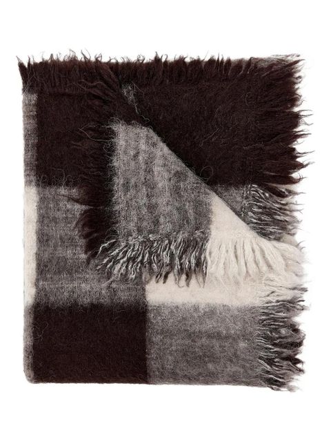 Proenza Schouler checked fringed scarf - Black - zdjęcie produktu nr 1