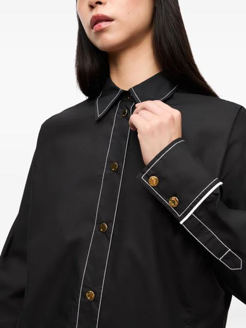 GANNI contrasting shirt - Black