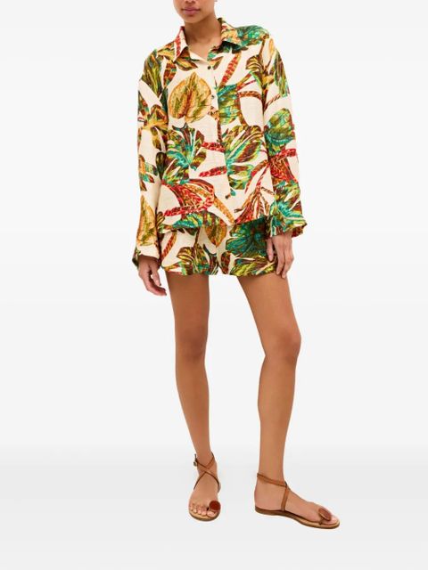 Marie Oliver tropical-print beach shirt - Green - zdjęcie produktu nr 2