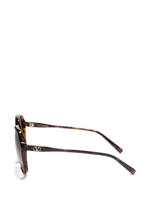 Valentino Garavani rectangular acetate sunglasses - Brown