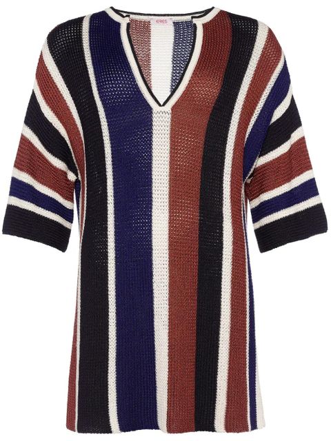 ERES Diego striped knitted minidress - Brown