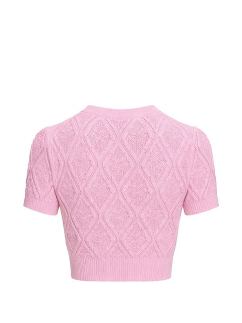 Self-Portrait floral crochet top - Pink - zdjęcie produktu nr 2
