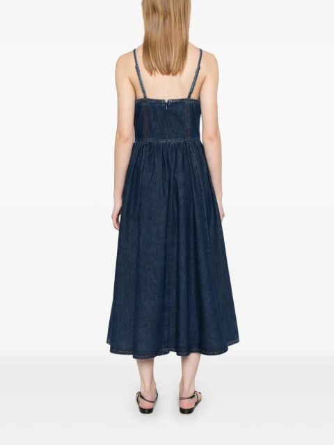 SANDRO denim midi dress - Blue