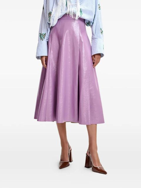 Essentiel Antwerp inverted-pleat A-line midi skirt - Purple
