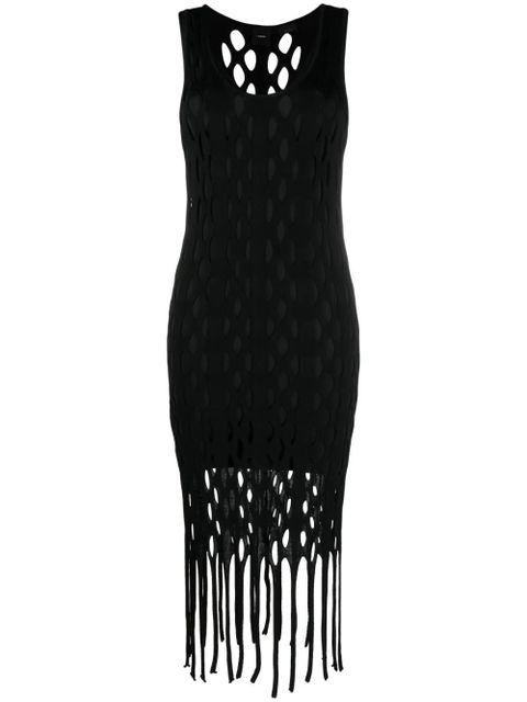 PINKO fringed cut-out maxi dress - Black - zdjęcie produktu nr 1