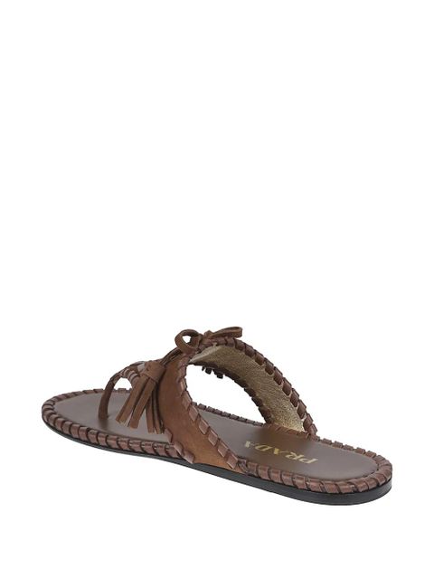 Prada tasselled sandals - Brown
