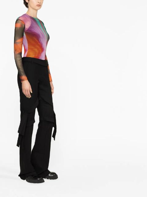 AMBUSH strap-detail flared trousers - Black - zdjęcie produktu nr 2