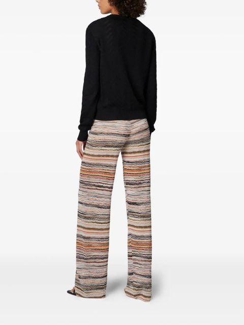 Missoni chevron-motif crewneck sweater - Black