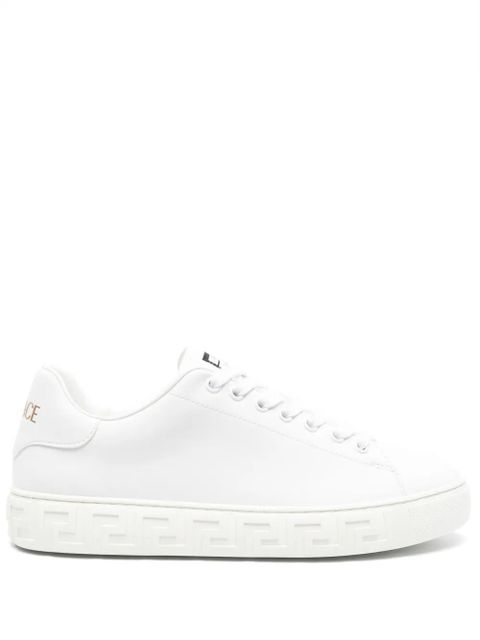 Versace Greca-embossed leather sneakers - White - zdjęcie produktu nr 1