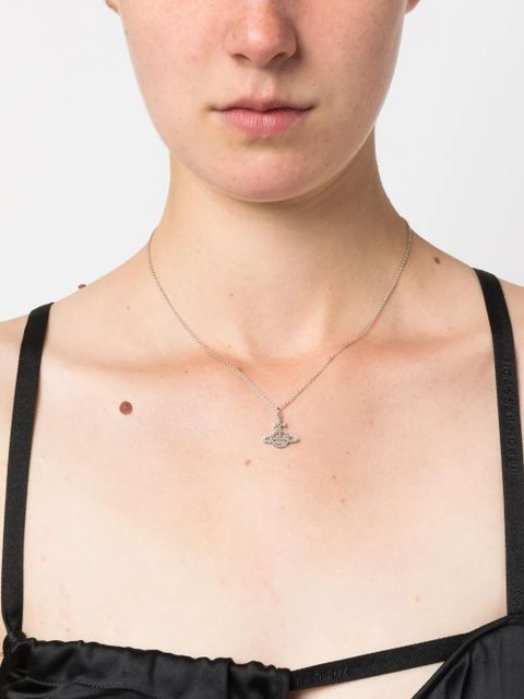 Vivienne Westwood crystal-embellished adjustable-fit necklace - Silver - zdjęcie produktu nr 2
