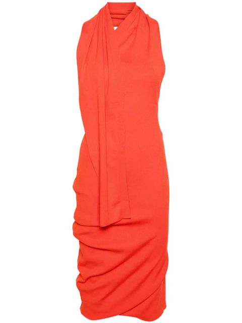 FENDI halterneck asymmetric midi dress - Orange - zdjęcie produktu nr 1