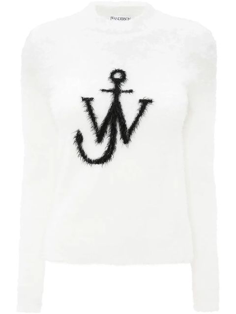 JW Anderson JW Anchor print textured jumper - White - zdjęcie produktu nr 1