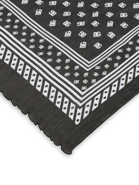 Dolce & Gabbana DNA logo-print silk scarf - Black - zdjęcie produktu nr 2