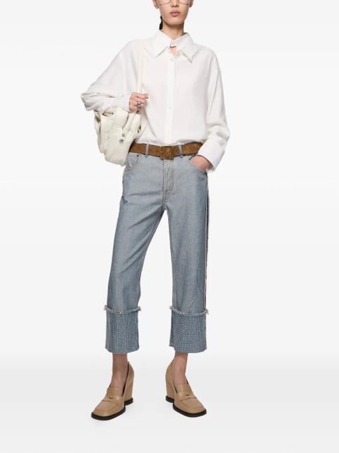 Acne Studios side-stripe cuffed jeans - Blue - zdjęcie produktu nr 2
