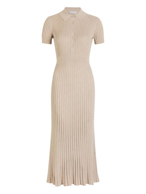 Gabriela Hearst Amor buttoned ribbed midi dress - Neutrals - zdjęcie produktu nr 1