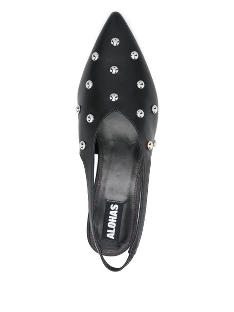 ALOHAS 40mm Eros studded slingback pumps - Black