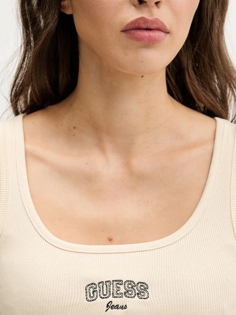 Guess Jeans top kolor beżowy W6RP20 KA0H1