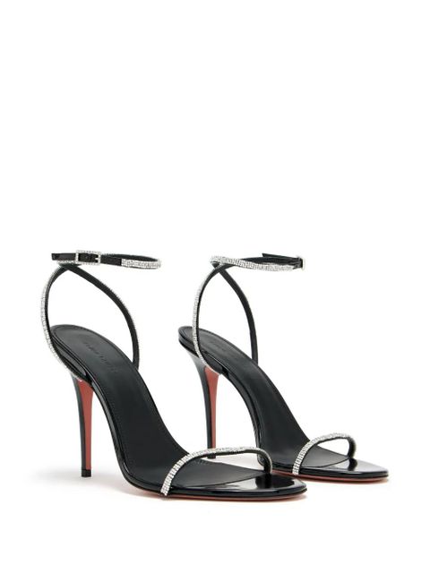 Amina Muaddi 105mm Diamante sandals - Black