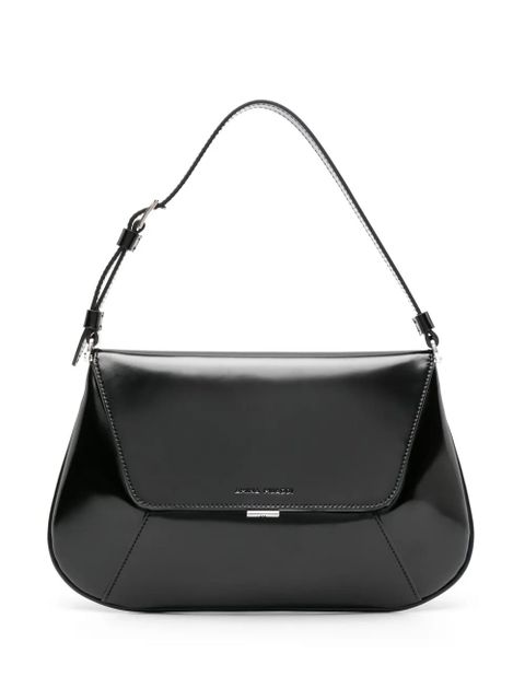 Amina Muaddi Ami patent leather shoulder bag - Black - zdjęcie produktu nr 1