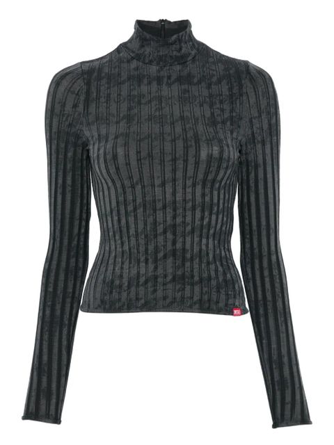 Diesel ribbed high-neck top - Grey - zdjęcie produktu nr 1