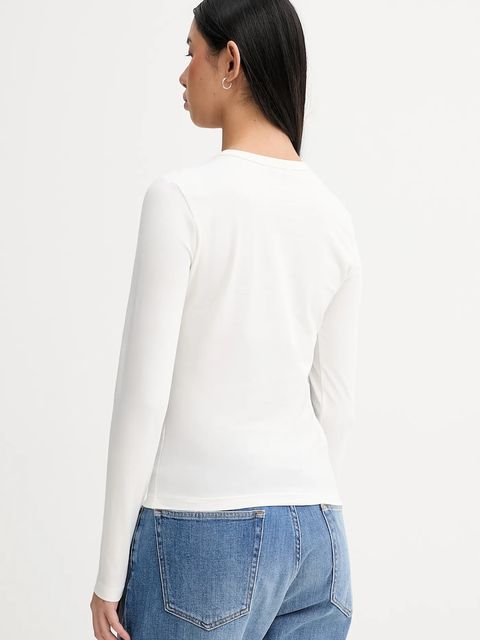 Tommy Jeans longsleeve kolor beżowy DW0DW19994