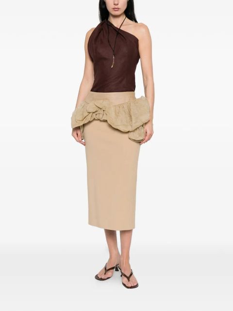 Max Mara Sbaccano ruffled midi skirt - Neutrals - zdjęcie produktu nr 2