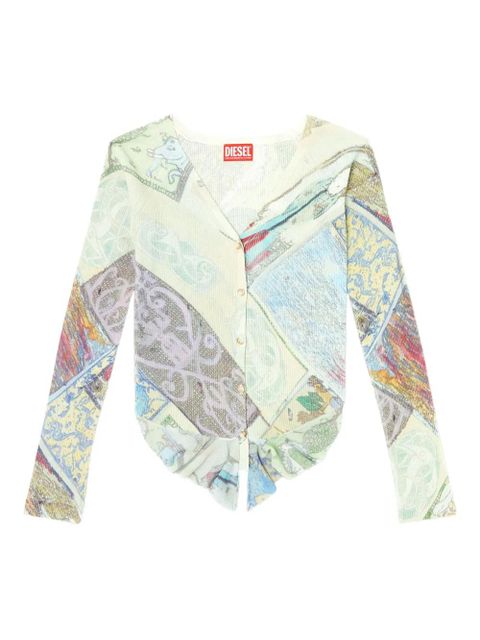 Diesel printed cropped cardigan - Blue - zdjęcie produktu nr 1