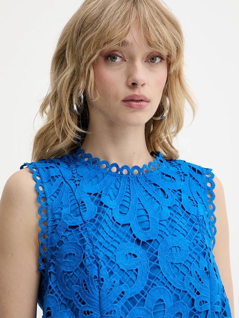 Morgan t-shirt damskie kolor niebieski gładka OSLA