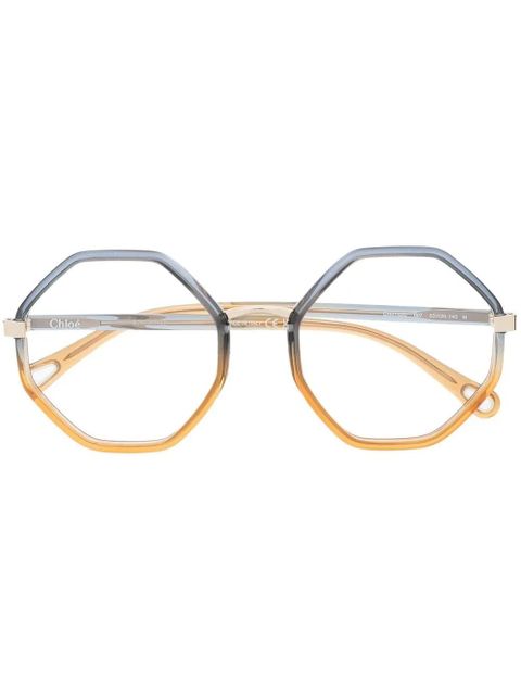 Chloé Eyewear round-frame glasses - Yellow - zdjęcie produktu nr 1
