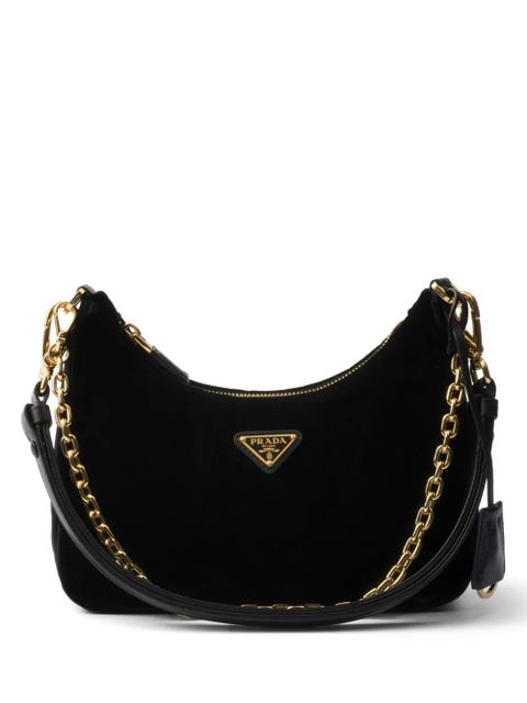 Prada Re-Edition velvet mini-bag - Black - zdjęcie produktu nr 1