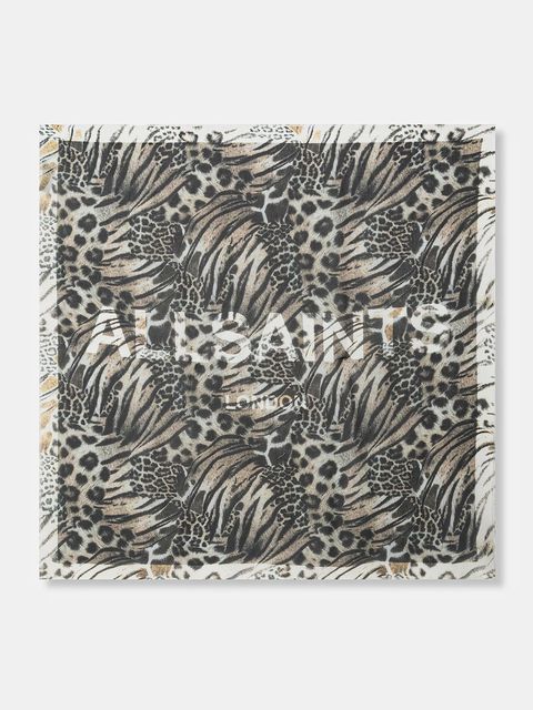 AllSaints chusta damska kolor beżowy wzorzysta 29ASWC531509 - zdjęcie produktu nr 1