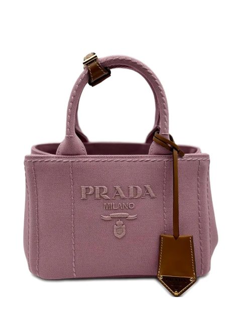 Prada logo-embroidered tote bag - Pink - zdjęcie produktu nr 1