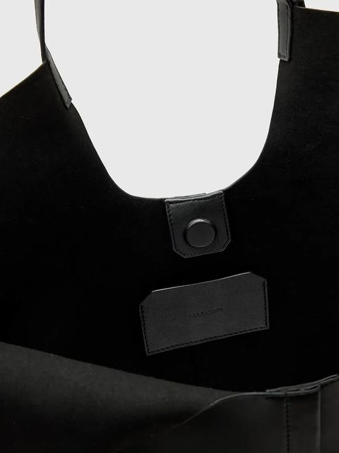 AllSaints torebka skórzana kolor czarny W591XD