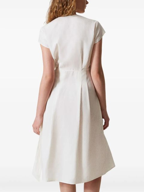 TWINSET logo-plaque dress - White
