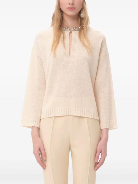 Valentino Garavani embroidered sweater - Neutrals