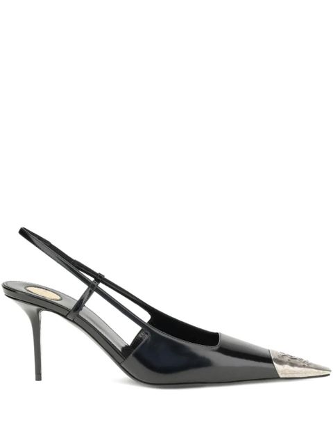 Saint Laurent 75mm pointed-toe slingback pumps - Black - zdjęcie produktu nr 1