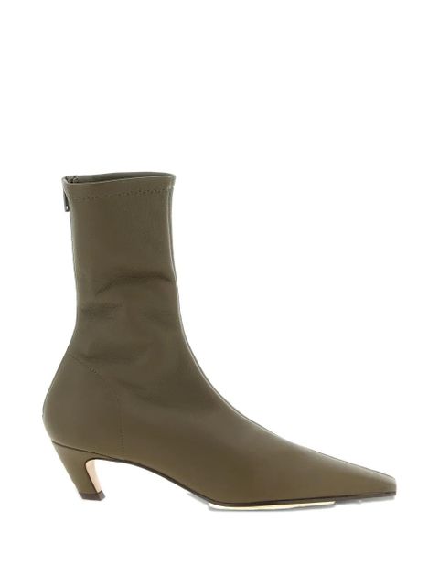 KHAITE square-toe ankle boots - Green - zdjęcie produktu nr 1