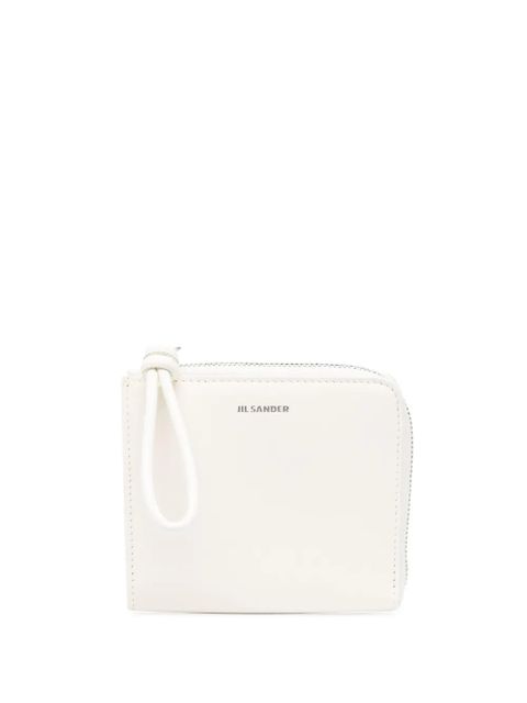 Jil Sander logo-stamp zip-up wallet - Neutrals - zdjęcie produktu nr 1