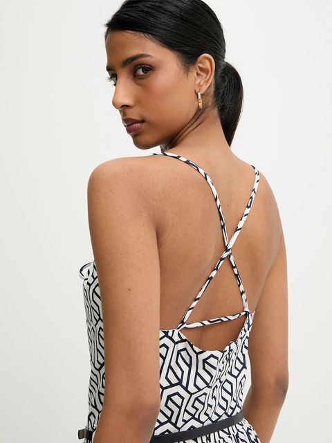 Answear.LAB sukienka bawełniana kolor biały maxi rozkloszowana