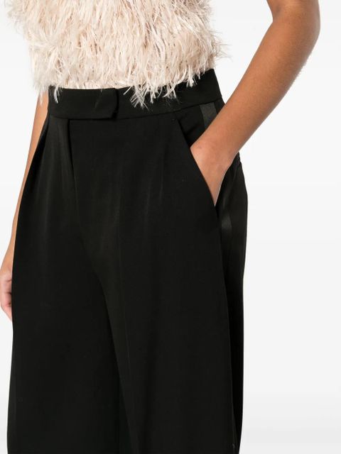 Max Mara high-waist wide-leg pleated trousers - Black