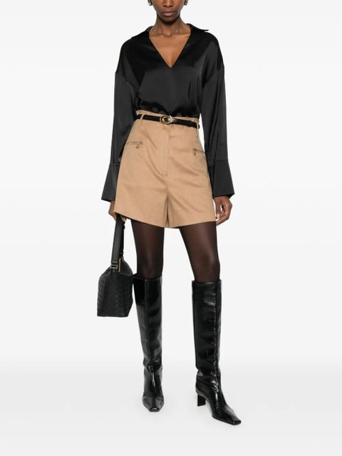 Max Mara zip-detail shorts - Neutrals