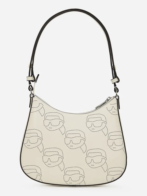 Karl Lagerfeld torebka skórzana IKON kolor biały A2W30107 - zdjęcie produktu nr 2