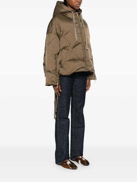 TWINSET hooded quilted puffer jacket - Green