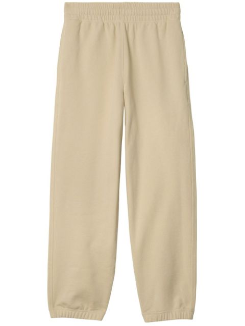 Burberry check-label cotton track pants - Neutrals - zdjęcie produktu nr 1