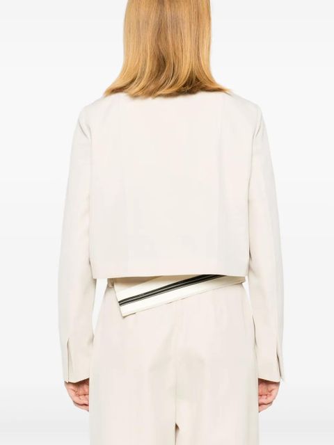 FENDI twill cropped jacket - Neutrals