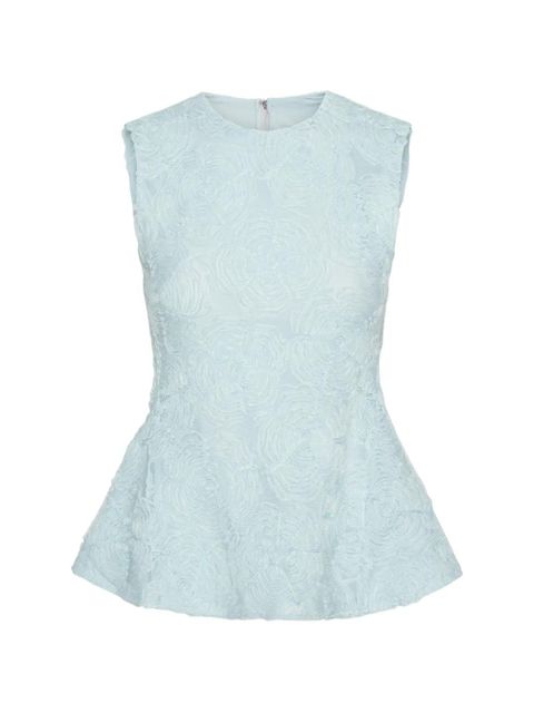 ROTATE BIRGER CHRISTENSEN mesh sleeveless blouse - Blue - zdjęcie produktu nr 1